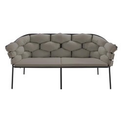 Serpentine | Small Settee Taupe / Charcoal Structure | Sofas | Ligne Roset