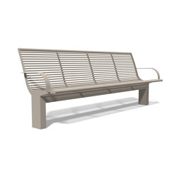 Siardo 70 R Bench with armrests 2400 | Benches | BENKERT-BAENKE