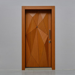 Geta Door With One Of Natural Wood Veneer (Walnut, Teak, Oak, Whitened Oak), Lacquer (Anthracite, Grey, White) Color Options | Porte casa | Mikodam