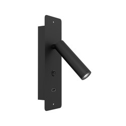 Gent USB Recessed Wall Light, black | Smart phone / Tablet docking stations | Valaisin Grönlund