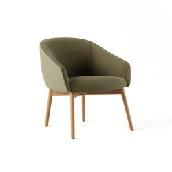 Paloma Lounge Chair - Wooden 4 Leg | Sessel | Boss Design