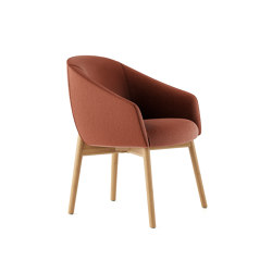 Paloma Meeting Chair - Wooden 4 Leg