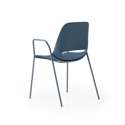 Saint 4 Leg With Arms and Upholstered Seat | Chairs | Boss Design