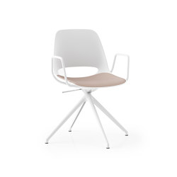 Saint 4 Star Swivel with arms and upholstered seat pad | Chairs | Boss Design
