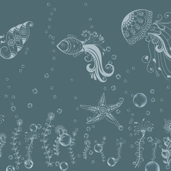 Prelude to a tale | Aquarium_sapphire | Wall coverings / wallpapers | Walls beyond