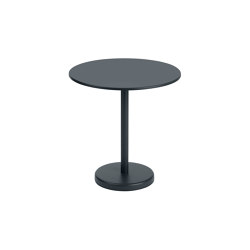 Linear Steel | Café Table | Ø 70 h: 73 cm / 27.6 h: 28.7" | Bistro tables | Muuto