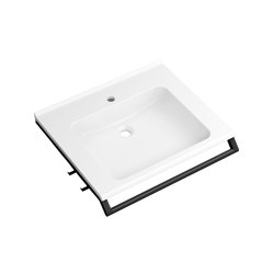Product set washbasin with support rail and 2 hooks | Wash basins | HEWI