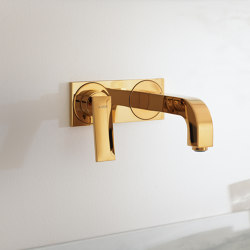 AXOR Citterio Single lever basin mixer for concealed installation wall-mounted with lever handle, spout 220 mm and plate