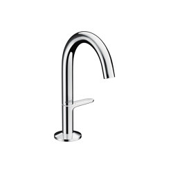 AXOR One Basin mixer Select 140 with push-open waste set | Wash basin taps | AXOR