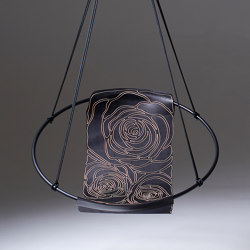 Sling Hanging Chair - Rose Carved Leather | Swings | Studio Stirling