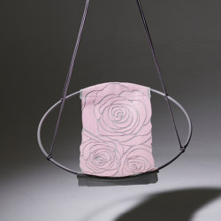 Sling Hanging Chair - Rose Hand-Stiched Pink | Balancelles | Studio Stirling