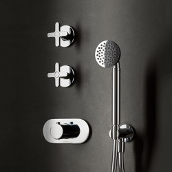 Icona Classic | 3/4'' built-in thermostatic shower mixer - 3/4'' stop valve - shower set | Shower controls | Fantini