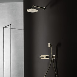 Icona Deco | Monomando termostático ducha empotrado 3/4'' - Brazo ducha - Rociador lluvia - Conjunto de ducha | Grifería para duchas | Fantini
