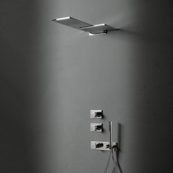 Milano | 3/4'' built-in thermostatic shower mixer - Double showerhead | Shower controls | Fantini