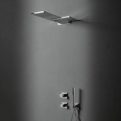 Milano | Built-in shower mixer - Double showerhead - Shower set | Shower controls | Fantini