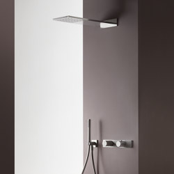 Milano | Rain showerhead - 3/4'' built-in thermostatic shower mixer - Shower set | Shower controls | Fantini