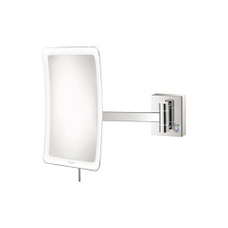 cosmetic mirrors | Wall mounted magnifying mirror x4 with LED | Bath mirrors | SANCO