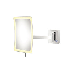 cosmetic mirrors | Wall mounted magnifying mirror x4 with LED | Bath mirrors | SANCO