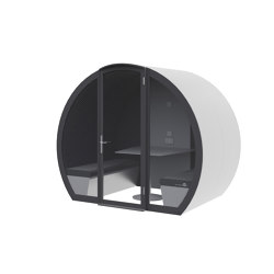 4 Person Fully Enclosed Meeting Pod with Acoustic Back Panel | Office Pods | The Meeting Pod