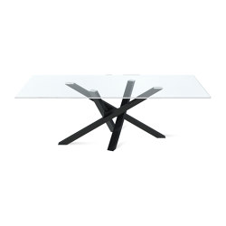 Shangai Glass Top | Tabletop rectangular | Riflessi