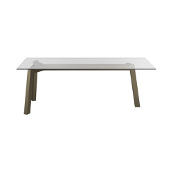 Treble Glass Top Table | Tabletop rectangular | Riflessi