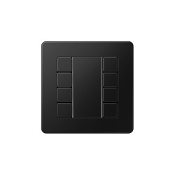 A Flow | F50 Push-button sensor 8-gang matt graphite black | Push-button switches | JUNG