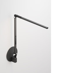 Z-Bar Solo mini Desk Lamp with hardwire wall mount, Metallic Black |  | Koncept