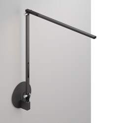 Z-Bar Solo mini Desk Lamp with hardwire wall mount, Metallic Black |  | Koncept