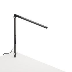 Z-Bar Solo mini Desk Lamp with through-table mount, Metallic Black |  | Koncept