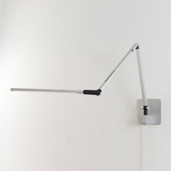 Z-Bar Desk Lamp with hardwire wall mount, Silver |  | Koncept
