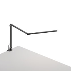 Z-Bar mini Desk Lamp with one-piece desk clamp, Metallic Black |  | Koncept