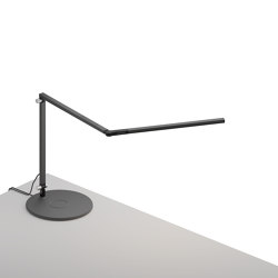 Z-Bar mini Desk Lamp with wireless charging Qi Base, Metallic Black | Table lights | Koncept