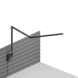 Z-Bar mini Desk Lamp with Metallic Black slatwall mount, Metallic Black |  | Koncept