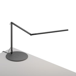 Z-Bar slim Desk Lamp with wireless charging Qi base, Metallic Black |  | Koncept