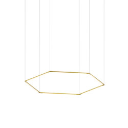 Z-Bar Pendant 24", Honeycomb, Gold, Canopy | Suspended lights | Koncept