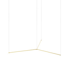 Z-Bar Pendant Medium Trio, Gold (24" light bars) | Suspended lights | Koncept