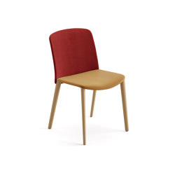 Mixu | Chair 4 wood legs, upholstered | Chairs | Arper