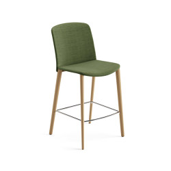 Mixu | Counter stool 4 wood legs, upholstered | Bar stools | Arper