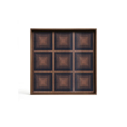 Linear Flow tray collection | Ink Squares glass tray - square - L | Trays | Ethnicraft