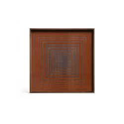 Linear Flow tray collection | Pumpkin Square glass tray - square - L | Trays | Ethnicraft