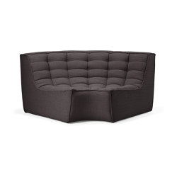 N701 | Sofa - round corner - dark grey | Seating | Ethnicraft
