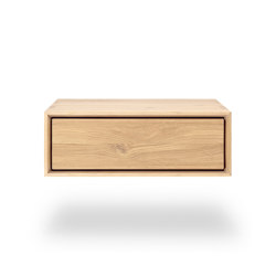 Nordic | Oak II bedside table - 1 drawer - hanging | Night stands | Ethnicraft