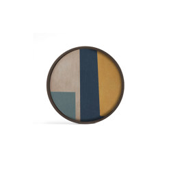 Urban Geometry tray collection | Geo Study wooden valet tray - wooden rim - round - M | Living room / Office accessories | Ethnicraft