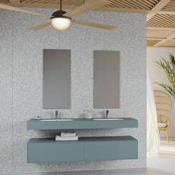 CORIAN® COLOUR | Peace Corian® Colour Wall Mounted Double Washbasin |  | Riluxa