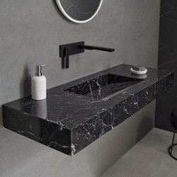 MARBLE | Sagitta Marquina Marble Wall Mounted Washbasin | Wash basins | Riluxa