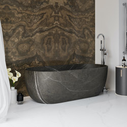 MARBLE | Zurich Grey Ara Marble Freestanding Bathtub | Bathtubs | Riluxa