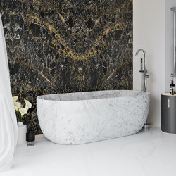 MARBLE | Zurich White Carrara Marble Freestanding Bathtub | Bathtubs | Riluxa