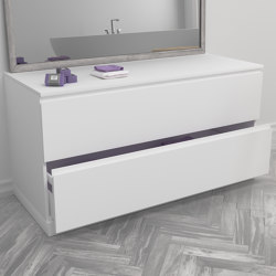 MDF | Gaia Classic Freestanding MDF Bathroom Cabinet - 2 drawers | Bathroom furniture | Riluxa