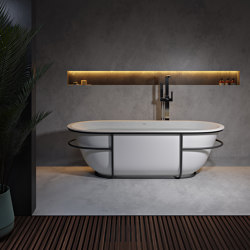 SOLID SURFACE | Amsterdam Freestanding Solid Surface Bathtub | Bathtubs | Riluxa