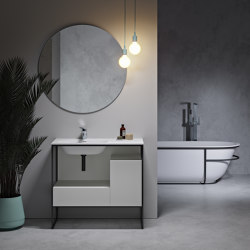 SOLID SURFACE | Amsterdam Freestanding Solid Surface Vanity Unit | Wash basins | Riluxa